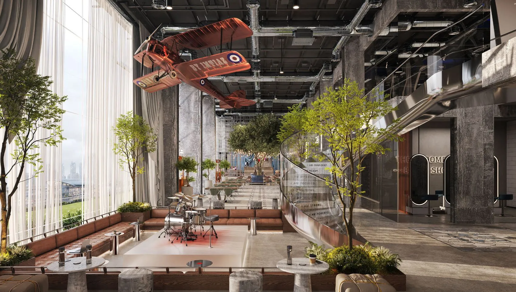 RAW District lobby — Your Space, Your Story