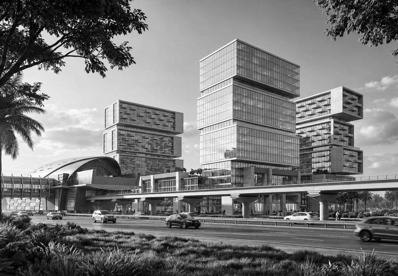 RAW District on Sheikh Zayed Road beside the metro